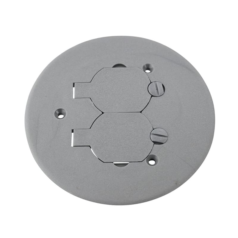 Wiremold 895P-AL Round Duplex Receptacle Cover, 5-1/2" Diameter, Non-Metallic