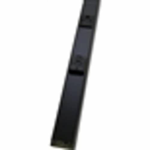 Wiremold Plugmold Outlet Strip, Steel, Black, 12 Outlets, 6" Centers, 6' Long