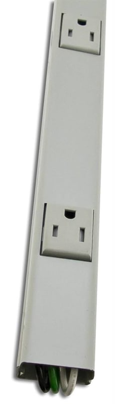 Wiremold G20GB306TR Steel, Prewired Plugmold, Tamper-Resistant, 3' Long, Gray Wiremold G20GB306TR Steel, Prewired Plugmold, Tamper-Resistant, 3' Long, Gray
