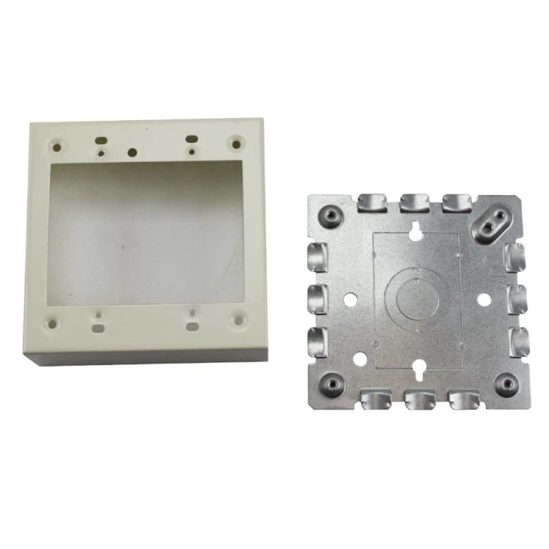 Wiremold V5744-2 Deep Switch/Receptacle Box, 2-Gang, 500/700 Series, Ivory