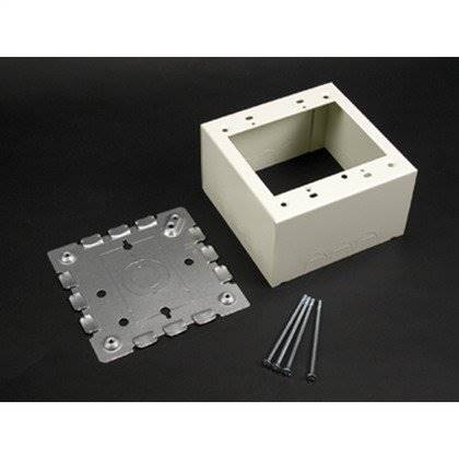 Wiremold V5753 Deep Alarm Device Box, 2-Gang, 500/700 Series, Ivory