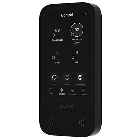 AJAX 58472 Wireless Keypad with Touch Screen, Black