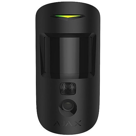 AJAX 42819.23.BL3 MotionCam Jeweller, Wireless Motion Detector with Visual Alarm Verification and Pet Immunity, Black