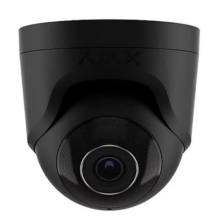 AJAX TC8MP2.8B 8MP Wired IP 4K WDR Turret Camera with 100-100Â° Viewing Angle, 2.8mm Lens, Black