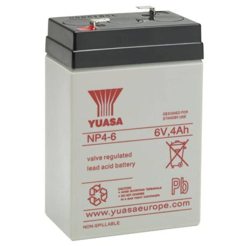 Yuasa NP4-6 6V 4AH SLA BATTERY Yuasa NP4-6 6V 4AH SLA BATTERY