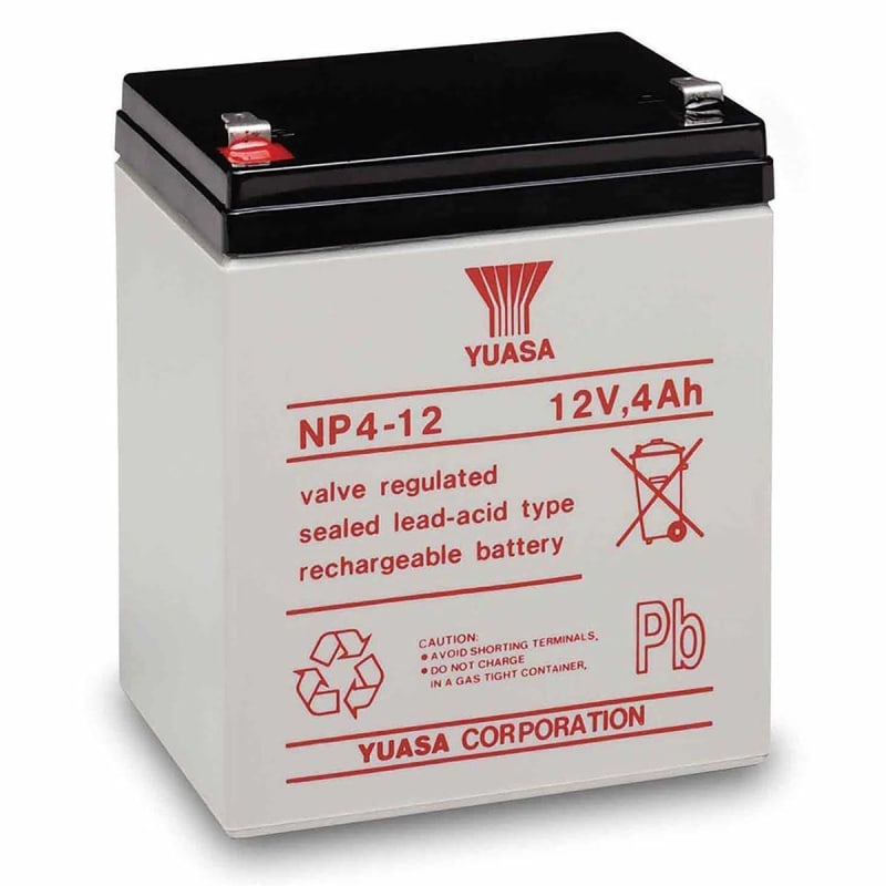 Yuasa Genuine NP4-12 12V 4Ah Sealed Lead Acid Battery Yuasa Genuine NP4-12 12V 4Ah Sealed Lead Acid Battery