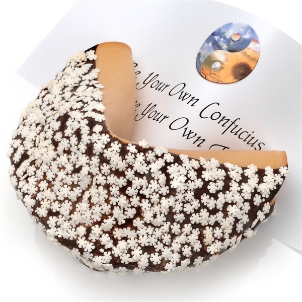 Snowflake Sprinkles Giant Fortune Cookie at