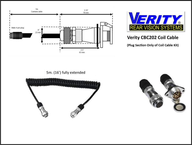 CBC202  Coil Cable for Semi Camera Kits