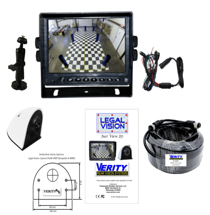 LV5EP Complete 5" LCD Backup Camera System - Wide-Angle FMVSS 111 Compliant Legal Vision System