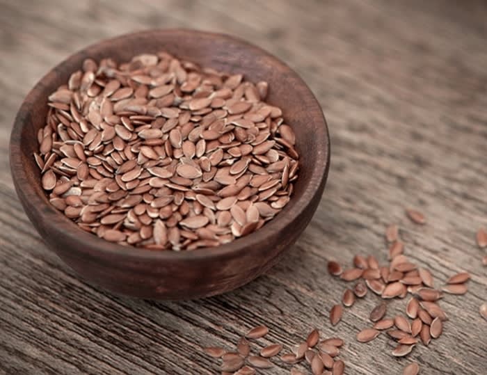 A pack of organic flax seed, a rich source of omega 3s and fiber, perfect for adding to smoothies, baking, or sprinkling on meals