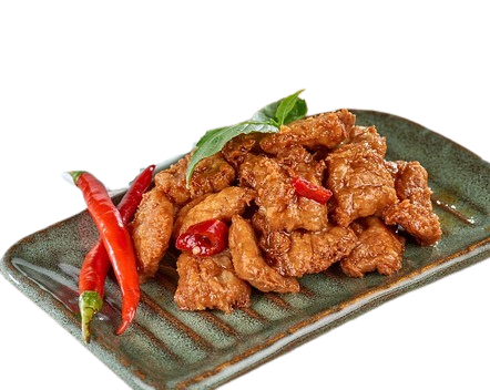 Vegan Basil Chicken featuring plant-based chicken pieces in a savory and aromatic basil sauceâ€”perfect for a delicious and fragrant vegan meal.