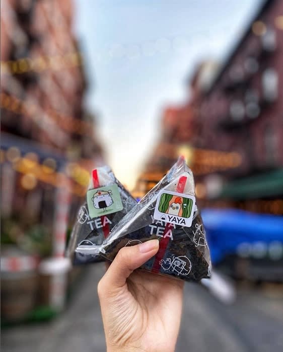 Yaya Vegan Onigiri - Citrus Spare Ribs, showcasing rice balls filled with tangy citrus-flavored plant-based spare ribs. Yaya Vegan Onigiri - Citrus Spare Ribs, showcasing rice balls filled with tangy citrus-flavored plant-based spare ribs.