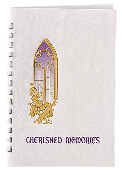 Cherished memories register book used in funeral service operations, from lynch supply 