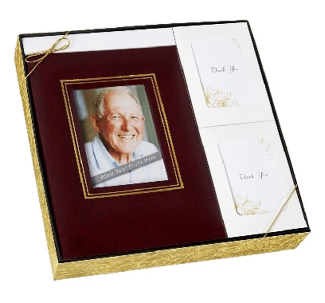 Rectangle photo gift box sets used in funeral service operations, from lynch supply 