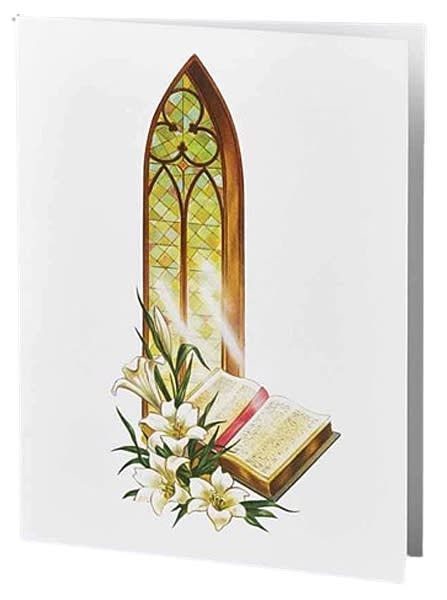 Church window service folder used in funeral service operations, from lynch supply 