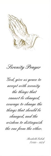 Praying hands bookmarks used in funeral service operations, from lynch supply 