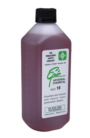 Esco epic arterial fluid -18 index used in funeral service operations, from lynch supply 