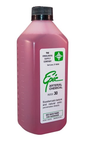 Esco epic arterial fluid -30 index used in funeral service operations, from lynch supply 
