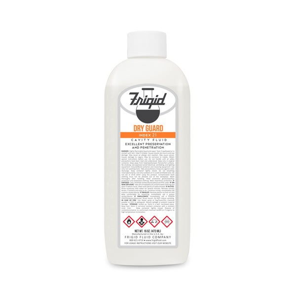 Frigid dry guard cavity fluid -21 index used in funeral service operations, from lynch supply 