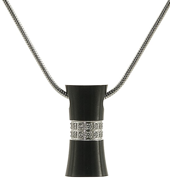 Hourglass cremation pendant-onyx cremation supplies and equipment product