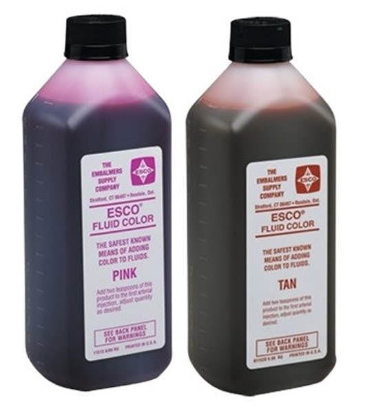Esco fluid color (case of 24) used in funeral service operations, from lynch supply 