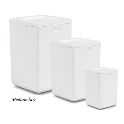 White plastic snap lock urns-small child size cremation supplies and equipment product