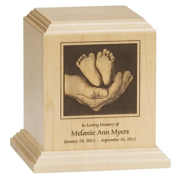 Premier infant engraved photo urn cremation supplies and equipment product