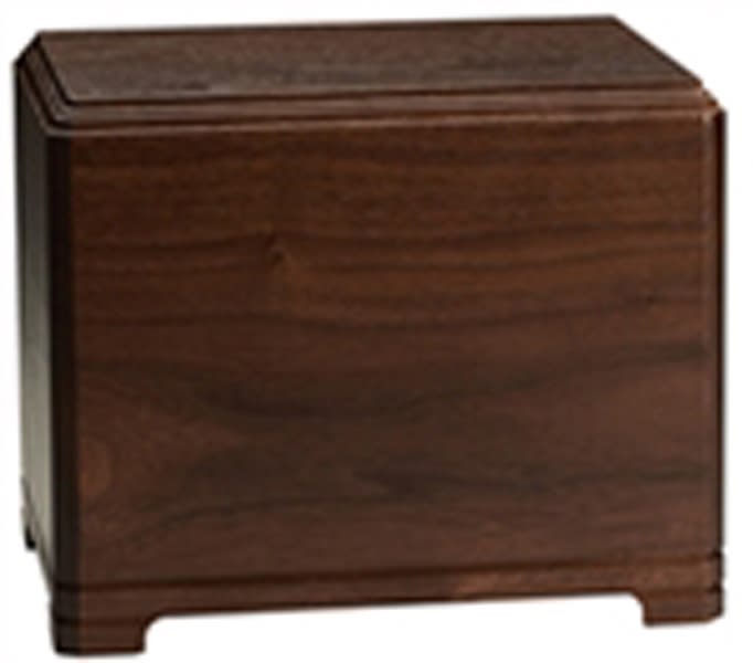 Hamilton solid walnut adult urn cremation supplies and equipment product