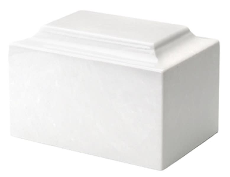 Mackenzie classic marble keepsake urn-glacier white cremation supplies and equipment product