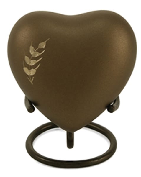 Aria wheat cremation keepsake heart cremation supplies and equipment product