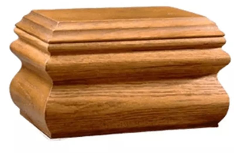 Traditional hardwood double urn cremation supplies and equipment product