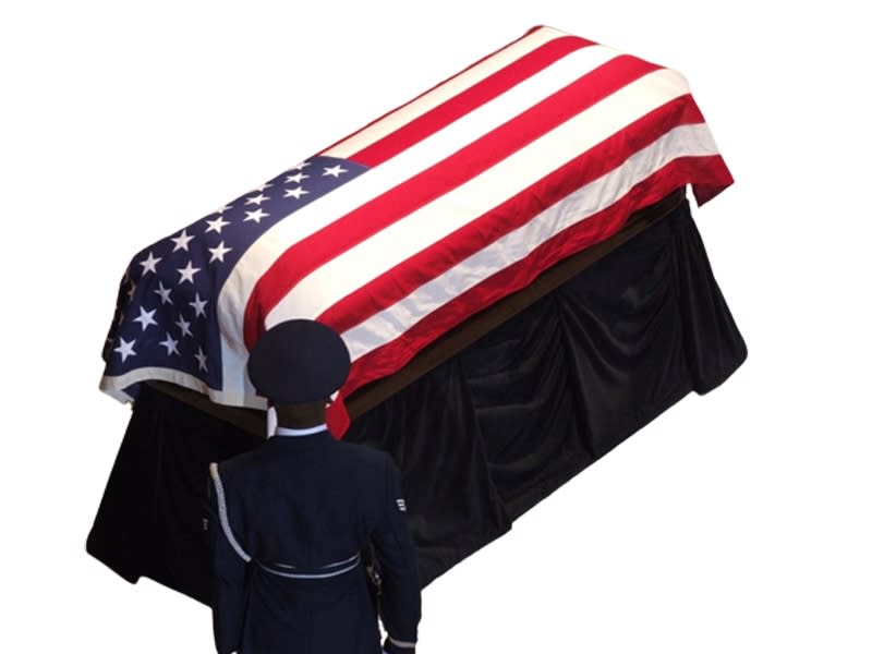 <!021>interment flag-official v.a. used in funeral service operations, from lynch supply 