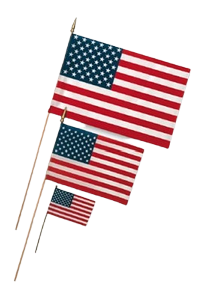 Cemetery Spearhead U.. Flags-Economy Durable "No-Sew" Poly/Cotton Banner.
8" X 12" And 12" X 18" 