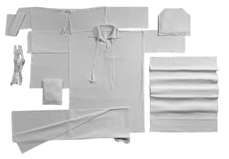 Jewish shroud set for women-deluxe cotton used in funeral service operations, from lynch supply 