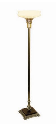 Torchiere lamps with walnut base used in funeral service operations, from lynch supply 