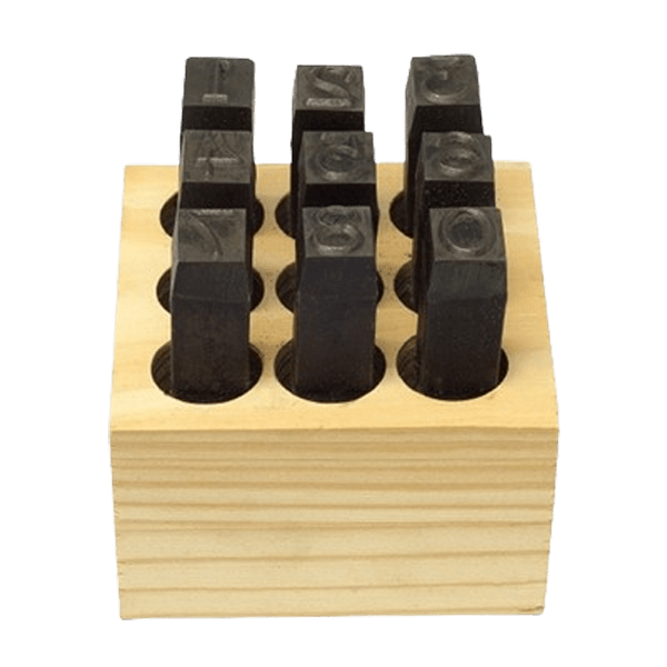 Perma-mark complete set of numeric dies cemetery supplies from lynch supply