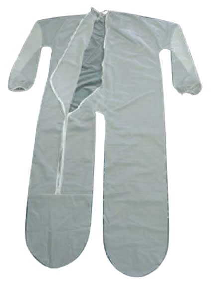  Plastic Unionalls.
Protects Everything Except Head And Hands.Constructed From 5 Mil Taffeta Embossed Vinyl