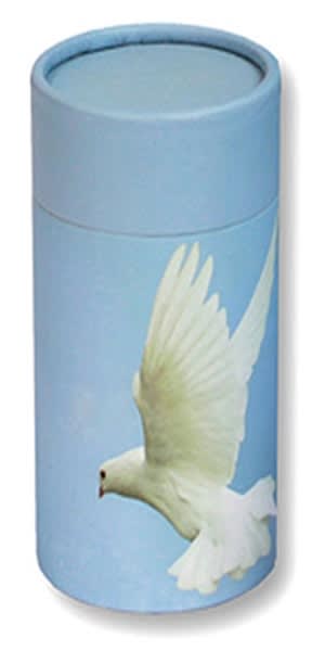 Scattering urn-ascending dove "mini" cremation supplies and equipment product