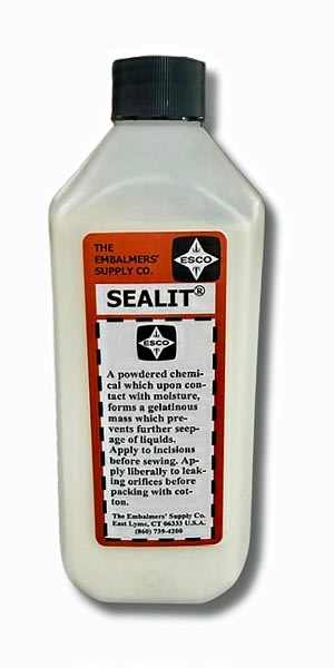 Sealit Incision Seal Powder used in funeral service operations, from lynch supply