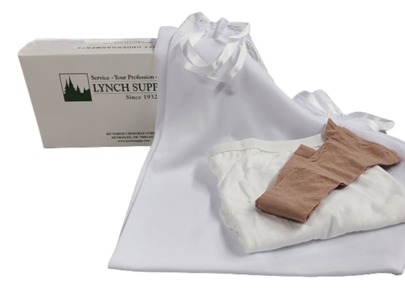 Ladies underwear sets used in funeral service operations, from lynch supply Ladies underwear sets used in funeral service operations, from lynch supply