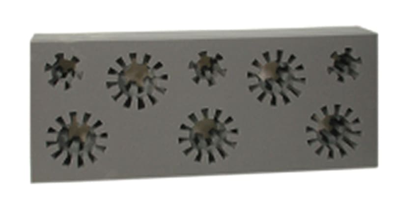 Transporter 10 Floral Vase Block-8 Hole
8-Hole Floral Vase Block Features 5 Large Holes And 3 Small Holes.
5 Holes From 2.5" 