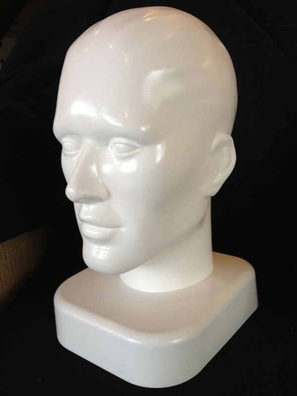 White Male Head Hat/Sunglasses Display Form