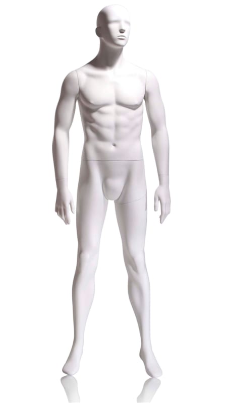tomas male mannequin abstract head arms by side retail display mannequins express