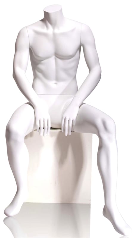 tomas headless seated male mannequin retail display mannequins express