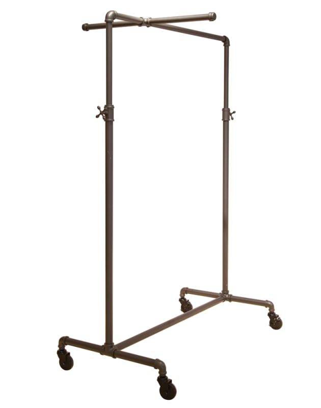 adjustable ballet rack one cross bar anthracite grey pipe collection retail display mannequins express