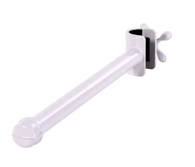 16 inch gloss white pipe add on arm pipe collection clothing rack accessory mannequins express