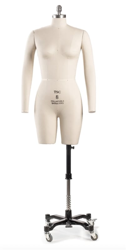 Professional female 3/4 body dress form on adjustable stand - The Signature Collection by Mannequins Express