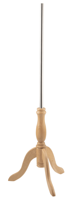 Natural Wood Tripod Base for Dress Forms & Mannequins - Fits 3/4" Flange