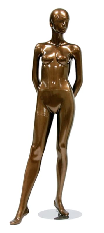 metallic bronze retro abstract female mannequin hands behind back retail display mannequins express metallic bronze retro abstract female mannequin hands behind back retail display mannequins express