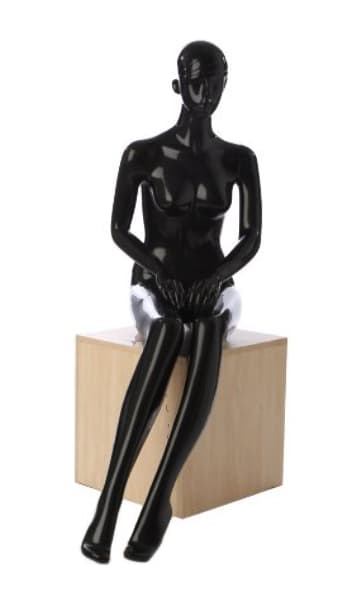 matte black retro abstract seated female mannequin hands in lap retail display mannequins express matte black retro abstract seated female mannequin hands in lap retail display mannequins express
